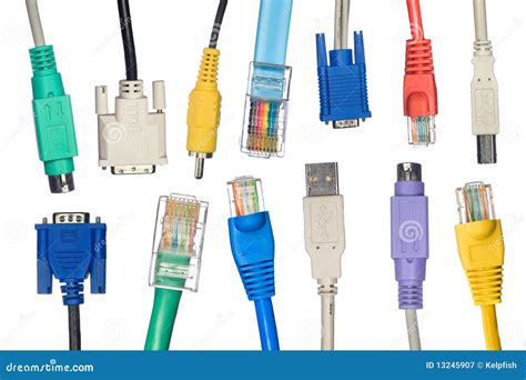 Assortment Of Computer Cables Royalty Free Stock Photography - Image ...