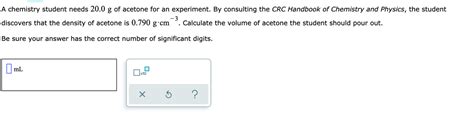 Answered: A chemistry student needs 20.0 g of… | bartleby