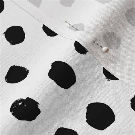 dots and spots black and white minimal Fabric | Spoonflower