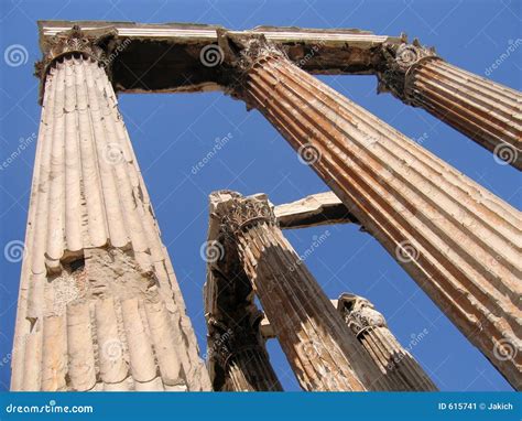 Temple of Olympian Zeus Ruins Stock Image - Image of marble, greece: 615741