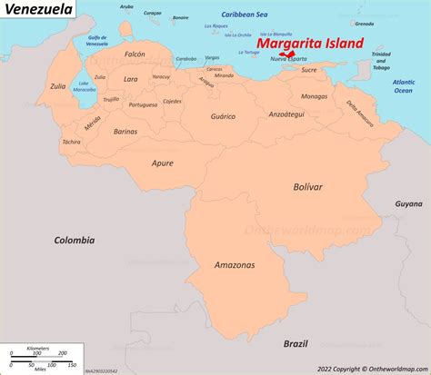 Mapa de Isla de Margarita | Venezuela | Mapas Detallados de Isla de Margarita