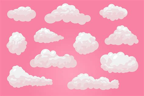 Pink clouds on a pink background. Pink sky vector. Creative wallpaper ...