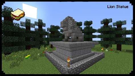 Minecraft: How to make a Lion Satue - YouTube