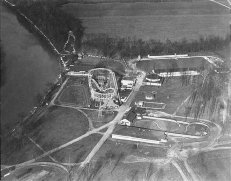 Aerial view of Riverside Amusement Park in Indianapolis - About 1906. Photo from the Indiana ...