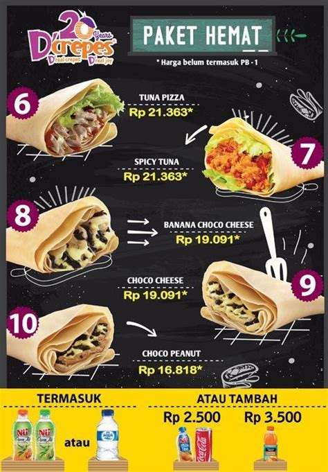 D' Crepes, Gandaria Menu | Crepe cafe, Crepes, Food