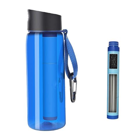 650ml Water Bottle with Filter Portable Travel Water Bottle with ...