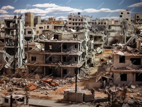 Premium AI Image | Destroyed Gaza in the Gaza Strip in the conflict ...