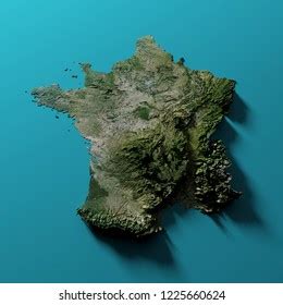France Map Relief Stock Photo 1225660624 | Shutterstock
