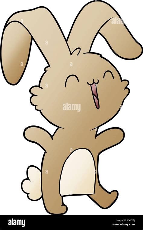 happy cartoon rabbit Stock Vector Image & Art - Alamy