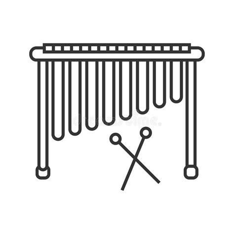 Icono Aislado Del Marimba Instrumento Musical Ilustración del Vector ...