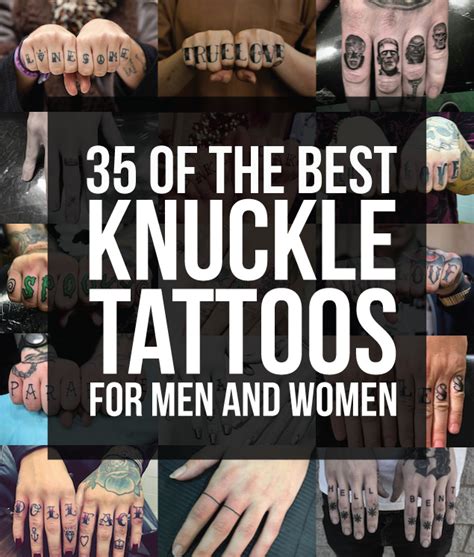 35 of the Best Knuckle Tattoos for Men and Women - TattooBlend