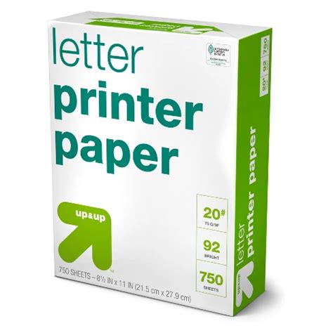 Printer Paper Letter Size 20lb 750ct White - Up&Up™ : Target