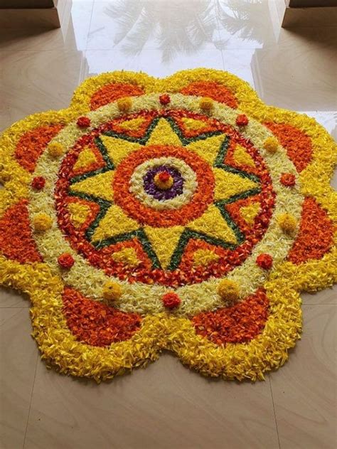 Simple Onam Pookalam Designs for Atham 2023