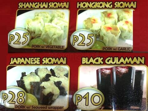 Siomai King, San Antonio Menu