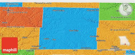 Political Panoramic Map of Howell County