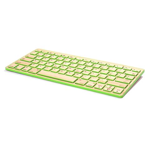 Compact Bluetooth Wireless Bamboo Keyboard, Green