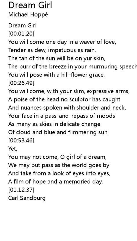 Dream Girl Lyrics - Follow Lyrics