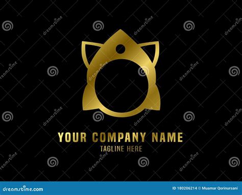 Abstract Logo Vector Gradient Gold Stock Vector - Illustration of font, circle: 180206214