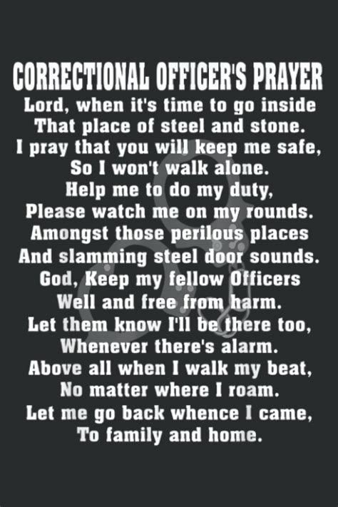 Correctional Officer Prayer Quote Corrections Prayer: Faith Journal ...