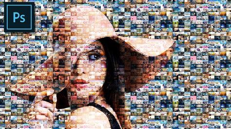 How to Create Beautiful Photo Mosaic Portrait - YouTube