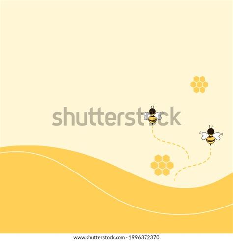 Bee Cartoons Beehive On Yellow Background Stock Vector (Royalty Free) 1996372370 | Shutterstock