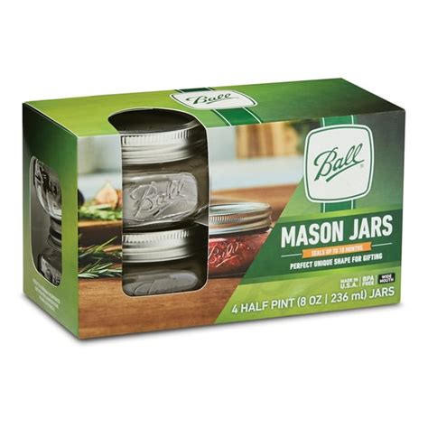 Ball Mason Canning Jars, Wide Mouth, 8 oz, 4 Count - Walmart.com ...