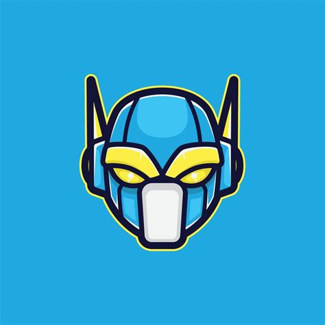 Robot head esport logo 4492271 Vector Art at Vecteezy