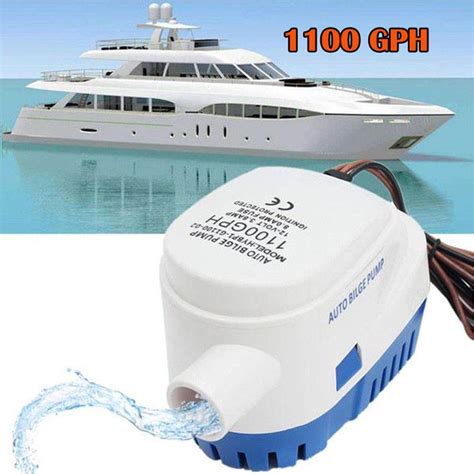 Automatic DC 12V 1100GPH Bilge Pump Submersible Boat Water Pump Electric with Float Switch ...