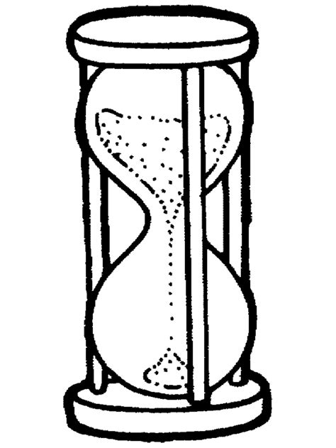 Sand Timer Line Drawing Coloring Pages