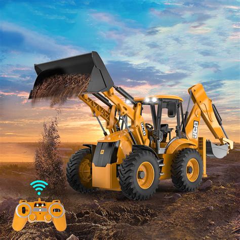 JCB Remote Control Toy 2 in 1 Backhoe Loader Truck Bulldozer Rc Excavator – shopelse.in