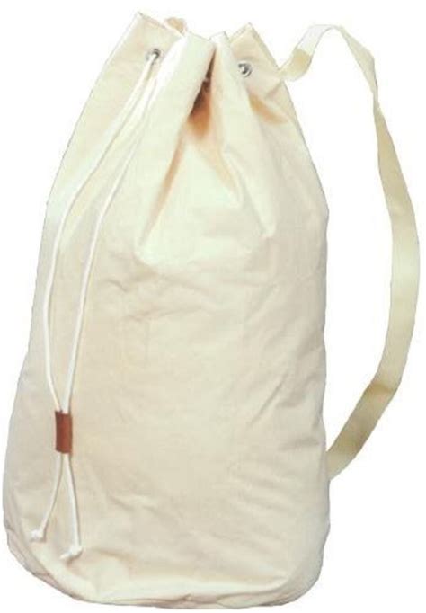 Heavy Duty Canvas Laundry Bag With Strap | semashow.com