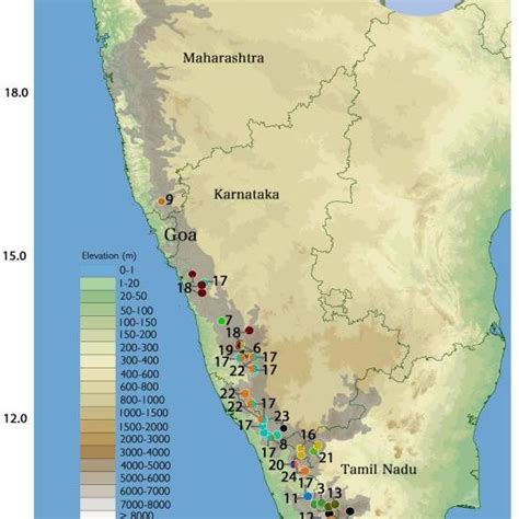 A. The Palghat Gap-approximately 30 km wide area with elevations below ...