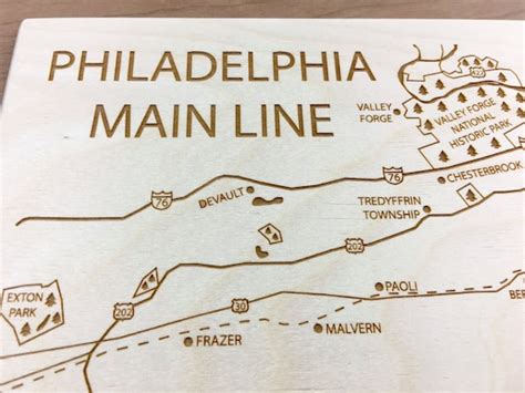 Philadelphia Main Line Map Pennsylvania Conshohocken King of