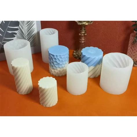 Cylinder Shaped Candles Mold Reusable Silicone Mold for Handmade Art ...