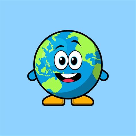 Premium Vector | Hand drawn cute happy earth drawing illustration free ...