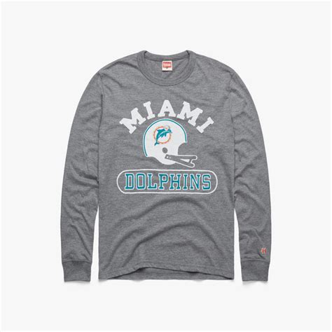 Miami Dolphins Throwback Helmet Long Sleeve Tee | Retro NFL Shirt – HOMAGE