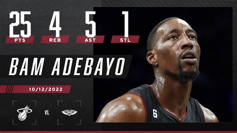 Bam Adebabyo does it all! Drops preseason 25 PTS, 5 AST in just 25 ...