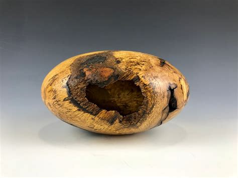 Beautiful oak wood hollow form Salvaged wood turned art | Etsy
