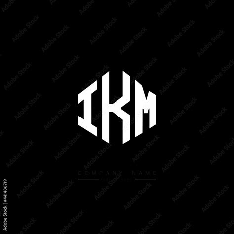 IKM letter logo design with polygon shape. IKM polygon logo monogram. IKM cube logo design. IKM ...