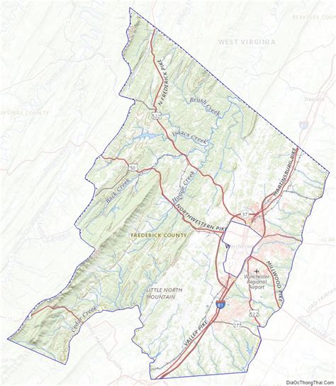 Map of Frederick County, Virginia - Địa Ốc Thông Thái