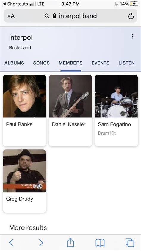 When you google Interpol band on the members tab it shows Greg drudy but doesn’t show Carlos : r ...