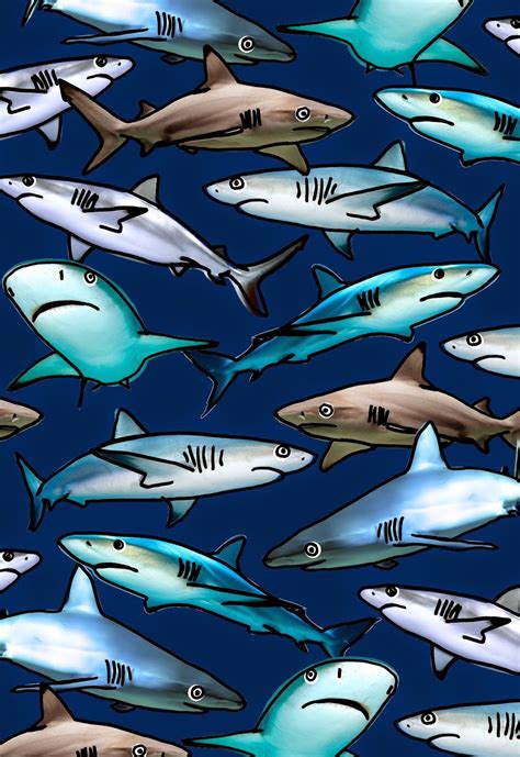 dawn bishop | Shark art, Shark plush, Cute patterns wallpaper