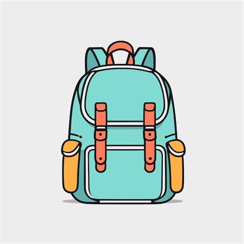 Premium Vector | Backpack drawing cartoon illustration vector design