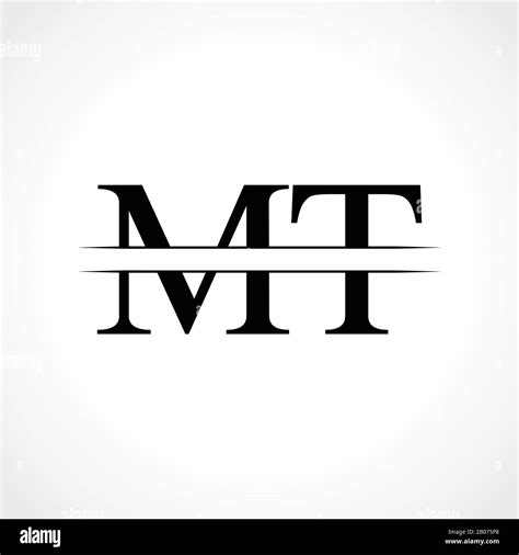 Initial MT letter Logo Design vector Template. Abstract Black Letter MT logo Design Stock Vector ...