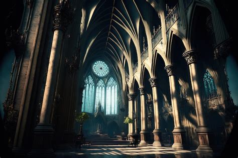 Premium Photo | Beautiful computer generated picture of a gothic cathedral interior