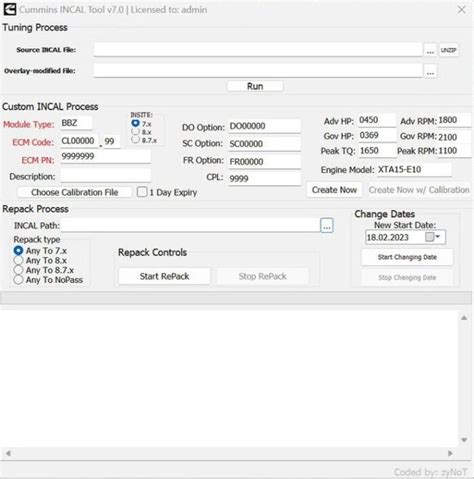 Cummins Incal Tool v7 [2023] Offline Version