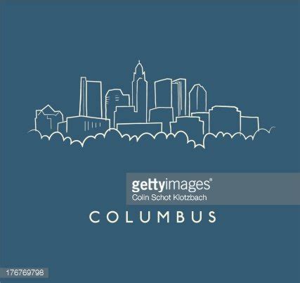 Columbus Skyline Sketch Stock Clipart | Royalty-Free | FreeImages