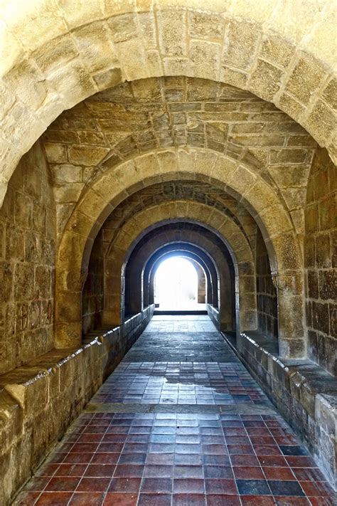 Free Images : architecture, perspective, building, stone, tunnel, arch, entrance, chapel, place ...