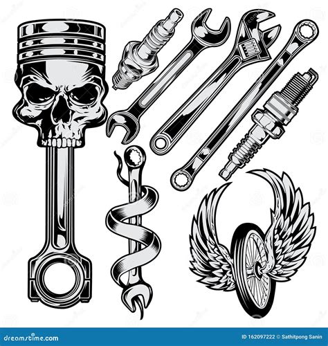 Piston Skull Stock Illustrations – 799 Piston Skull Stock Illustrations ...