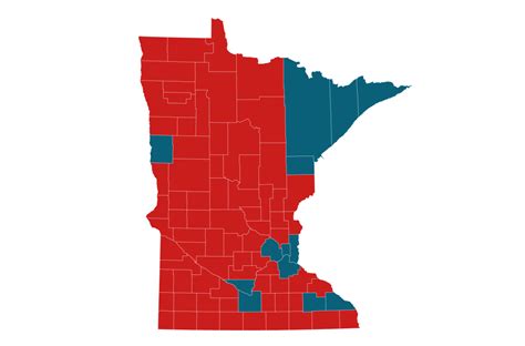 2020 Election Results Per County Map